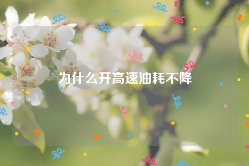 為什么開高速油耗不降 為什么開高速油耗不降
