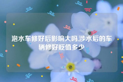 泡水車修好后影響大嗎,涉水后的車輛修好貶值多少 泡水車修好后影響大嗎,涉水后的車輛修好貶值多少