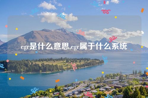 egr是什么意思,egr屬于什么系統 egr是什么意思,egr屬于什么系統